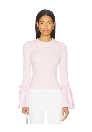 SIMKHAI Agata Long Sleeve Top in Pink. Size S. Also in M.