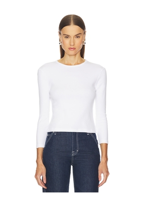 GRLFRND 3/4 Sleeve Tee in White. Size M. Also in S, XXS, XS, L, XL.