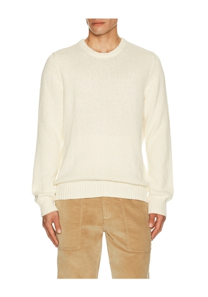 Faherty Heirloom Crew Neck Sweater in White. Size M. Also in S, L, XL/1X.