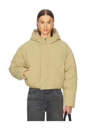 GRLFRND Greer Puffer Jacket in Tan. Size M. Also in S, XXS, XS, L, XL.