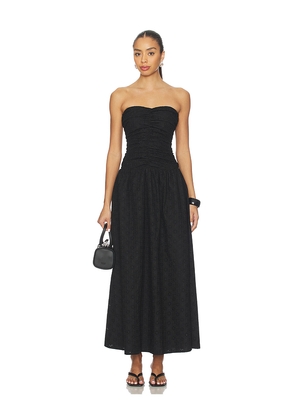FAITHFULL THE BRAND Lia Maxi Dress in Black. Size M. Also in S, XS, L, XL.