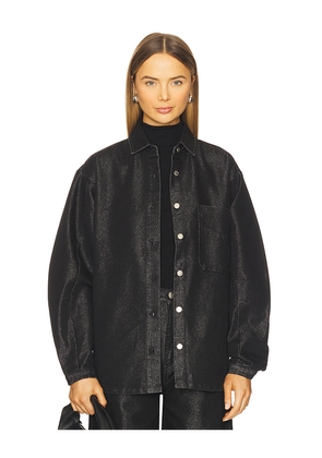 Hudson Jeans Barrel Shacket in Black. Size S. Also in XS.