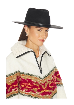 Janessa Leone Beck Fedora Hat in Black. Size M. Also in L, S.