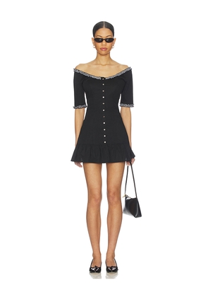 Frankies Bikinis Sweet Dreams Poplin Mini Dress in Black,White. Size L. Also in S, XXS, XS, M, XL.