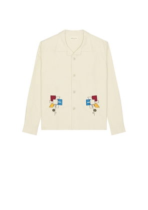 Far Afield Veloso Shirt in Cream. Size M. Also in S, L.