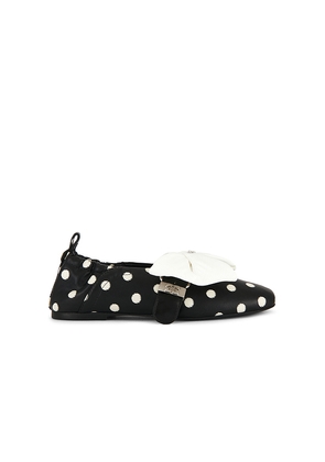 Ganni Sue Ballerina Flat in Black. Size 37. Also in 36, 38, 39, 41.