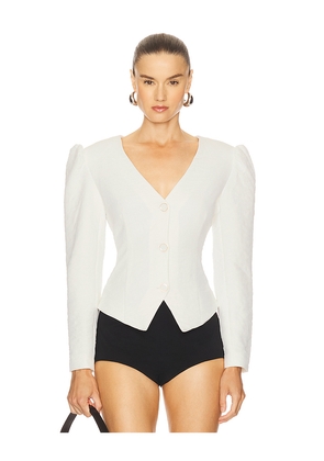 For Love & Lemons Kristen Blazer in Cream. Size M. Also in XS, S, XL.
