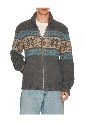 Faherty Surf To Snow Zip Cardigan in Grey. Size S. Also in M, XL/1X.