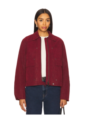 Free People x We The Free Blair Faux Suede Jacket In Dionysus in Red. Size XL. Also in L.