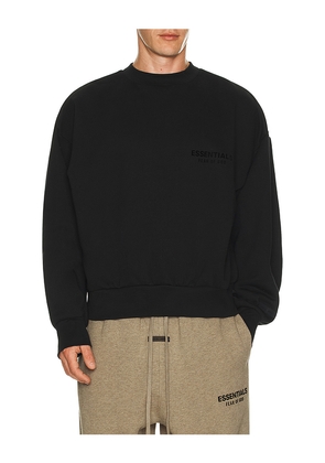 Fear of God ESSENTIALS Classic Crewneck Sweatshirt in Black. Size M. Also in L, XL/1X.