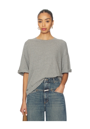 Free People x We The Free Perfect Oversized Tee In Heather Grey in Grey. Size L. Also in M, S, XS.
