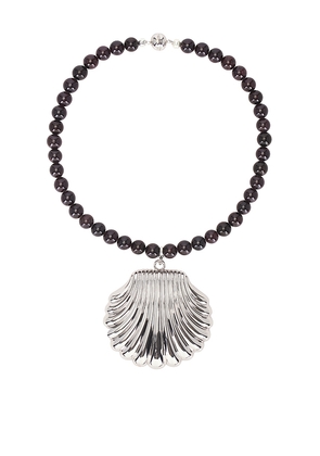 Julietta Holbox Necklace in Metallic Silver.