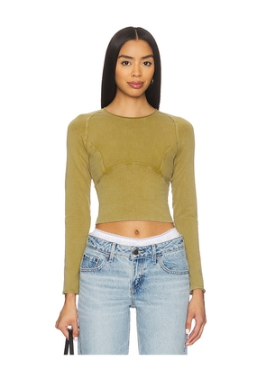 Free People x We The Free Protagonist Long Sleeve In Green Moss in Green. Size M. Also in XS, S, L, XL.