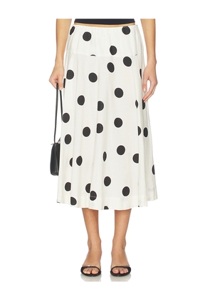 Free People Betty Drop Waist Skirt in Ivory. Size M. Also in XS, S, L, XL.