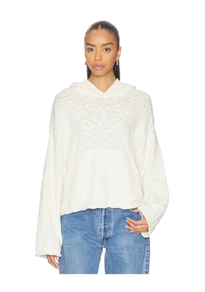 Free People Lake Side Hoodie in Ivory. Size M. Also in XS, S, L, XL.