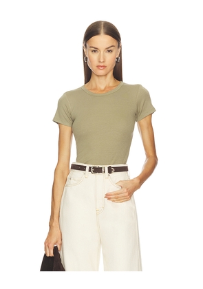 GRLFRND Baby Tee in Olive. Size M. Also in XXS, XS, S, L, XL.