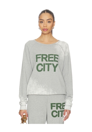 Free City Heatheryumm Raglan in Grey. Size XS. Also in S.