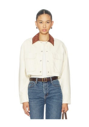 Free People x We The Free Martha Workwear Jacket in Ivory. Size M. Also in XS, S, L, XL.