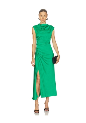 SIMKHAI Burke Draped Mini Dress in Green. Size 2. Also in 0, 4, 6.