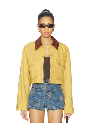 Free People x We The Free Martha Workwear Jacket in Yellow. Size M. Also in XS, S, L, XL.
