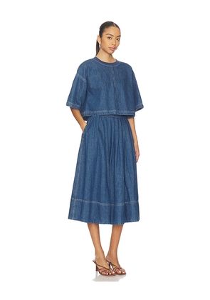 Free People Westley Denim Set in Blue. Size M. Also in XS, S, L.