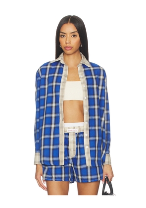 HAND OVER Freddie Camisa in Blue. Size M. Also in S, L.