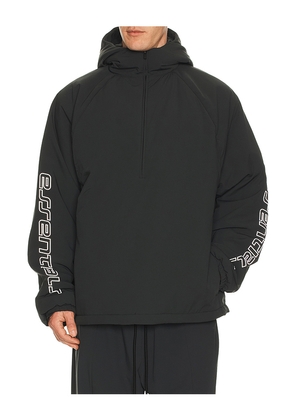 Fear of God ESSENTIALS Half Zip Anorak in Black. Size M. Also in L, S, XL/1X.