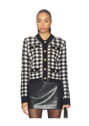 Generation Love Selma Houndstooth Cardigan in Black,White. Size S. Also in XS, M, XL.