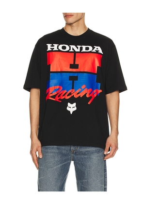 Fox Racing x Honda Midweight Tee in Black. Size M. Also in S, L, XL/1X.