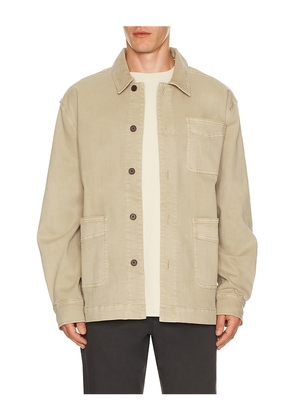 Fair Harbor Seaport Chore Jacket in Brown. Size XL/1X. Also in L.