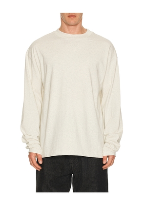 Fear of God ESSENTIALS Classic Long Sleeve Tee in Grey. Size M. Also in L, S, XL/1X, XS, XXL/2X.