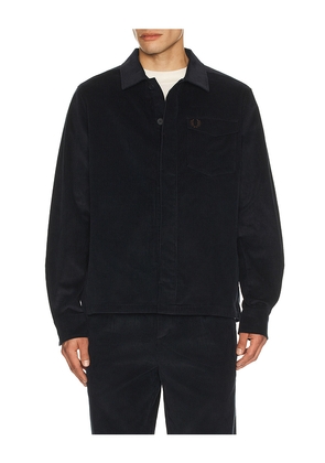Fred Perry Corduroy Overshirt in Navy. Size S. Also in XL/1X.