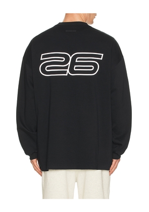 Fear of God ESSENTIALS 90'S Long Sleeve Tee in Black. Size M. Also in L, S, XL/1X, XS, XXL/2X.