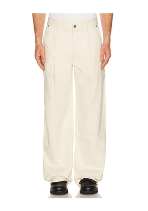 Helmut Lang Relaxed Pleated Jean in Cream. Size 31. Also in 34, 36.
