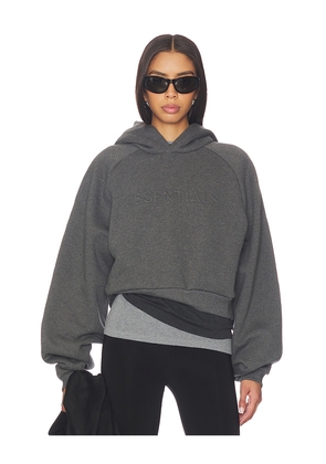 Fear of God ESSENTIALS 90's Raglan Hoodie in Charcoal. Size M. Also in XS.
