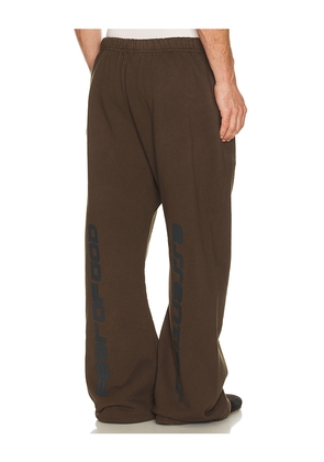 Fear of God ESSENTIALS Flare Sweatpant in Brown. Size M. Also in L, S, XL/1X, XS, XXL/2X.
