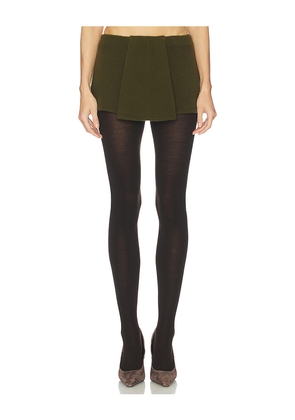 Helsa Josefine Knit Skirt in Olive. Size M. Also in XS, XXS, S, L, XL.