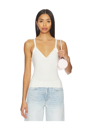 Frankies Bikinis Graham Cloud Knit Tank in White. Size M. Also in S, XS, L.