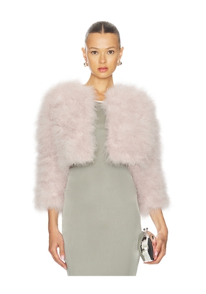 jocelyn Fifi Feather Bolero in Blush. Size M. Also in XS, S, XL.