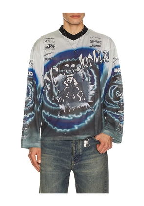 Jungles Jungles Moto Jersey in White. Size M. Also in S, L, XL/1X.