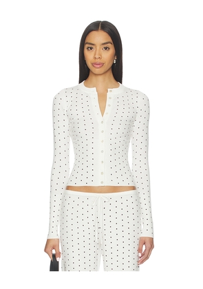 Frankies Bikinis Lenon Cloud Knit Sweater in White. Size S. Also in XS.