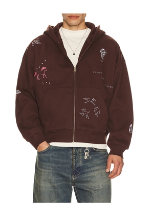 Jungles Impules Zip Hoodie in Brown. Size S. Also in XL/1X.