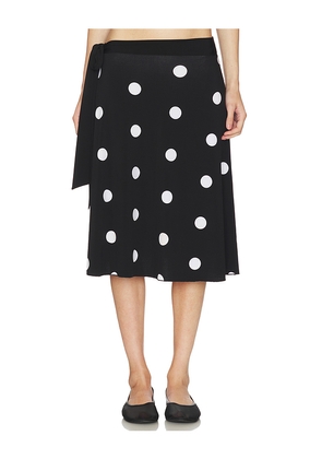 Frankies Bikinis May Jersey Midi Skirt in Black. Size M. Also in S, XS, L.