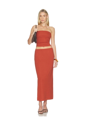 Free People x free-est Good Feels Tube Set In Baked Clay in Burnt Orange. Size M. Also in XS, S, L, XL.
