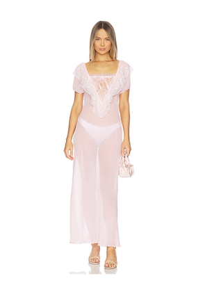 For Love & Lemons Grace Maxi Slip Dress in Pink. Size M. Also in XS, S, L, XL.