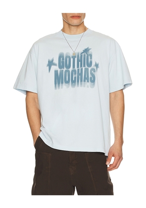 Gothicmochas Star Power 2.0 Tee in Baby Blue. Size M. Also in S, L, XL/1X.