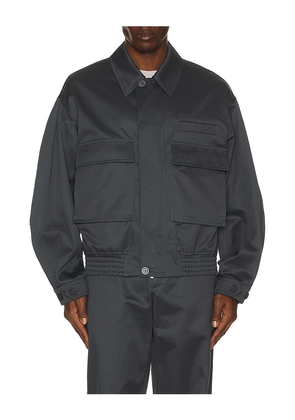 Helmut Lang Shirt Bomber in Slate. Size S. Also in XL/1X.