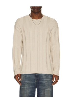 Helmut Lang Wide Rib Crew Sweater in Grey. Size M. Also in S, L, XL/1X.