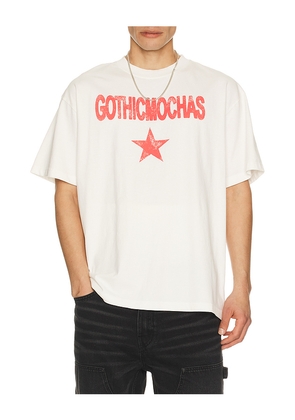 Gothicmochas Rockstar Tee in Cream. Size M. Also in S, L.