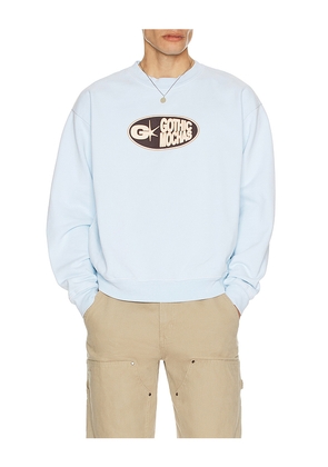Gothicmochas Pill Crewneck Sweatshirt in Blue. Size M. Also in S, L, XL/1X.